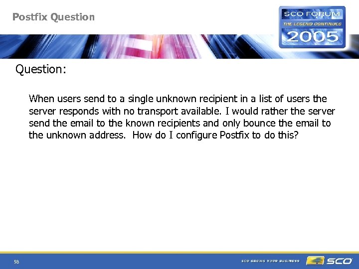 Postfix Question: When users send to a single unknown recipient in a list of