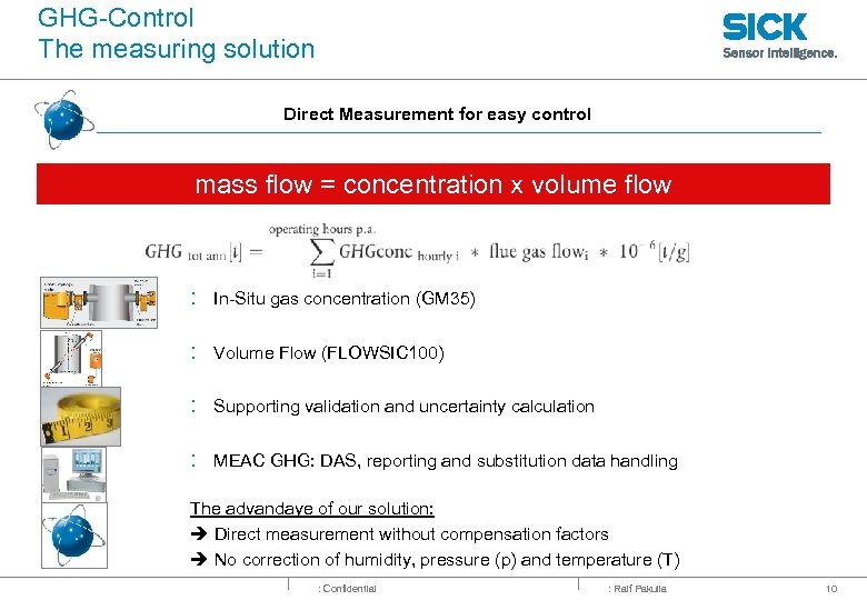 GHG-Control The measuring solution Direct Measurement for easy control mass flow = concentration x