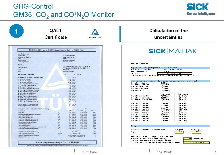 GHG-Control GM 35: CO 2 and CO/N 2 O Monitor 1 QAL 1 Certificate