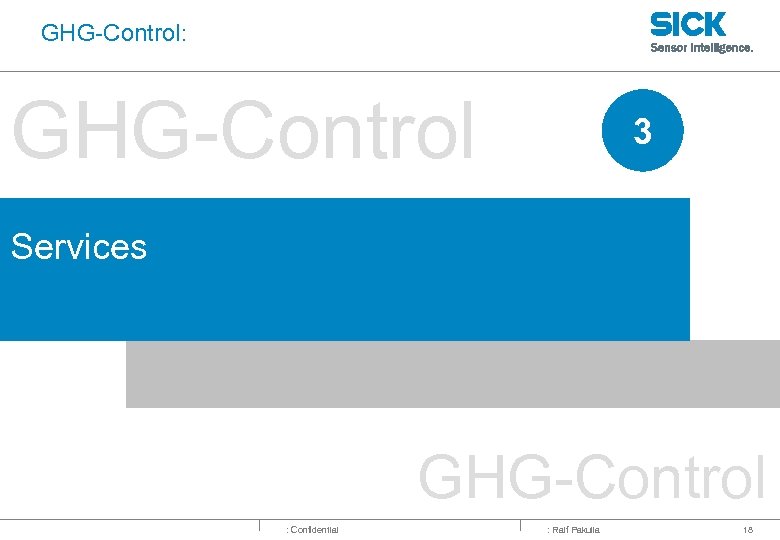 GHG-Control: GHG-Control 3 Services GHG-Control : Confidential : Ralf Pakulla 18 