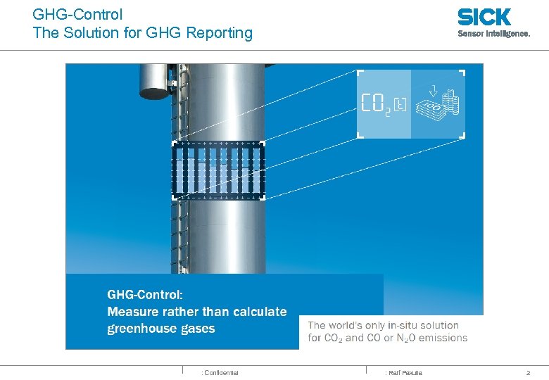 GHG-Control The Solution for GHG Reporting : Confidential : Ralf Pakulla 2 