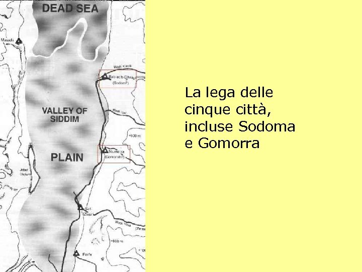 La lega delle cinque città, incluse Sodoma e Gomorra 