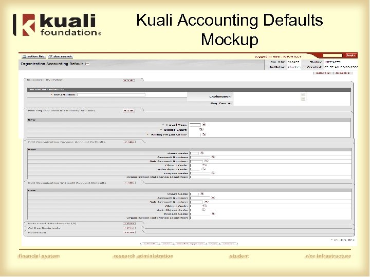 Kuali Accounting Defaults Mockup 