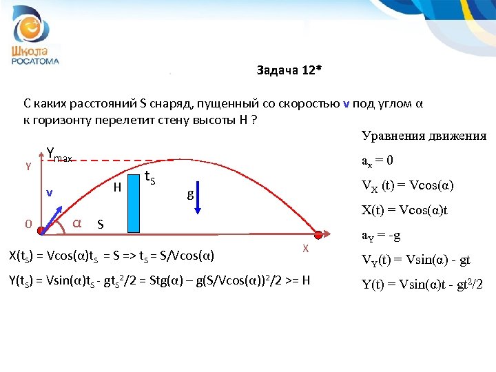 Ускорение под углом к горизонту. Кинематика движение под углом задачи. Формулы для задач на движение под углом к горизонту. Движение тела брошенного под углом к горизонту задачи. Движение тела под углом к горизонту задачи.