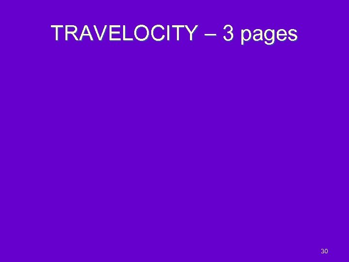 TRAVELOCITY – 3 pages 30 