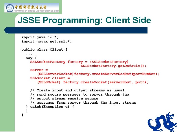 JSSE Programming: Client Side 