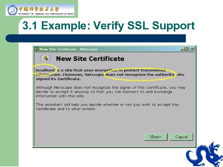 3. 1 Example: Verify SSL Support 