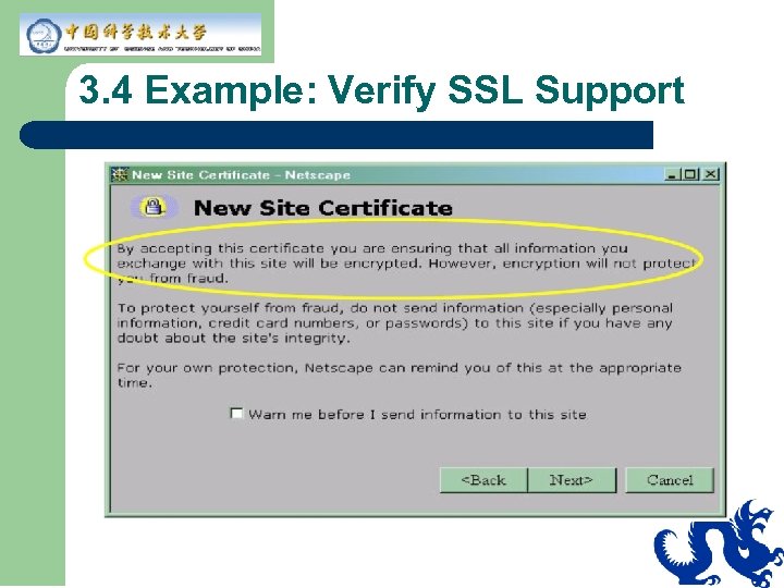 3. 4 Example: Verify SSL Support 