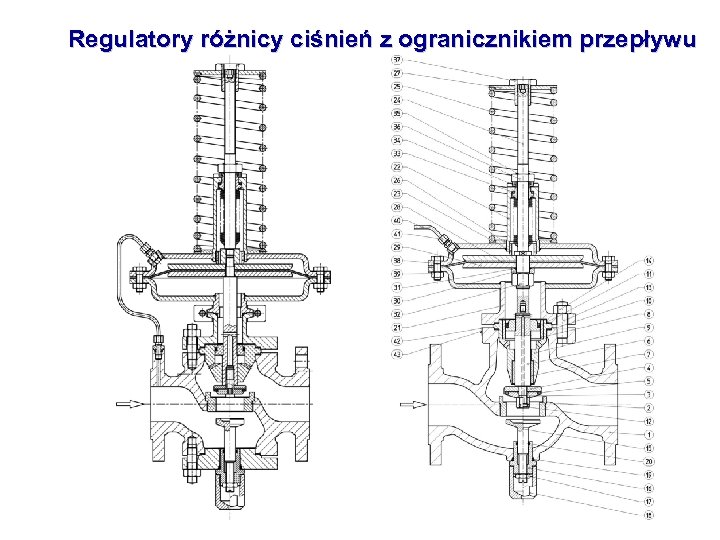 Regulatory różnicy ciśnień z ogranicznikiem przepływu 