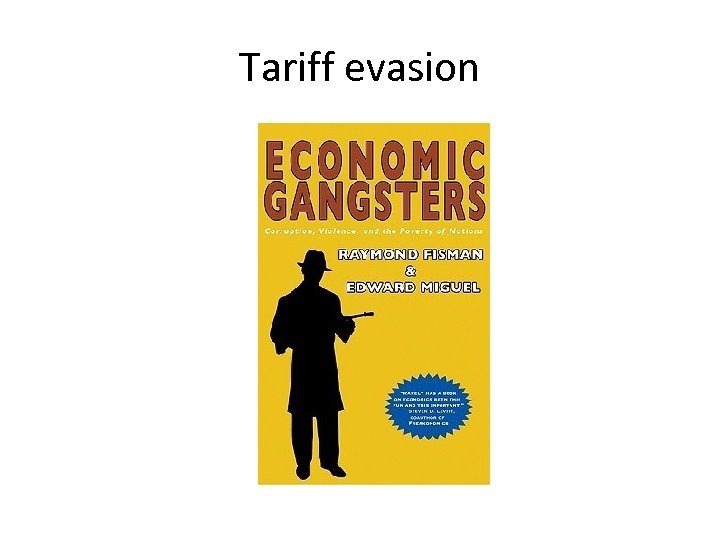 Tariff evasion 