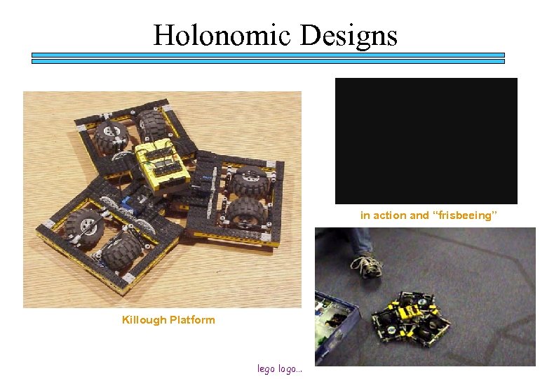 Holonomic Designs in action and “frisbeeing” Killough Platform lego logo… 