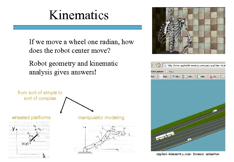 Kinematics If we move a wheel one radian, how does the robot center move?