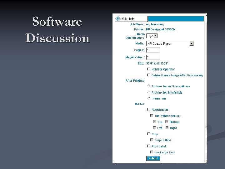 Software Discussion 