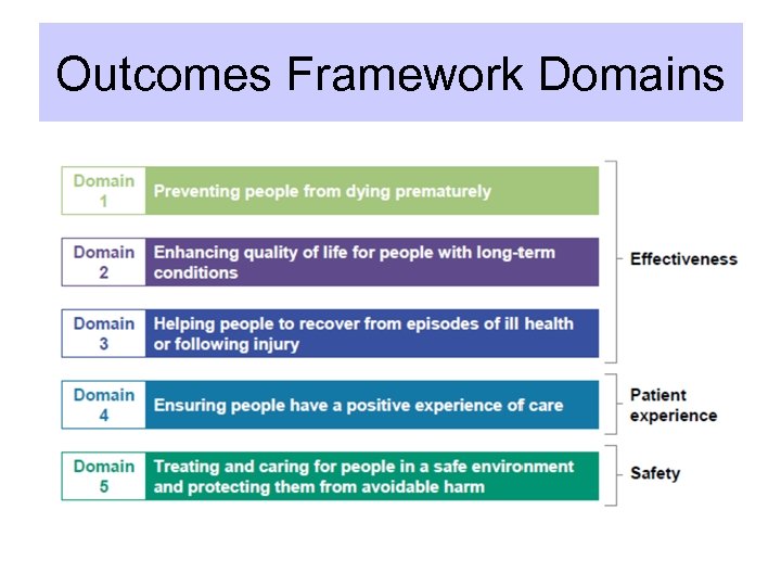 Outcomes Framework Domains 