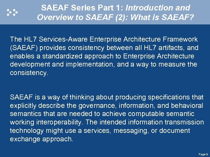 SAEAF Series Part 1: Introduction and Overview to SAEAF (2): What is SAEAF? The