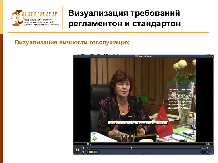 Визуализация требований регламентов и стандартов Визуализация личности госслужащих 