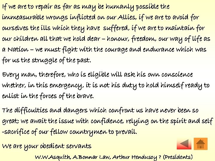 If we are to repair as far as may be humanly possible the immeasurable