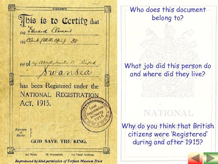 Who does this document belong to? What job did this person do and where