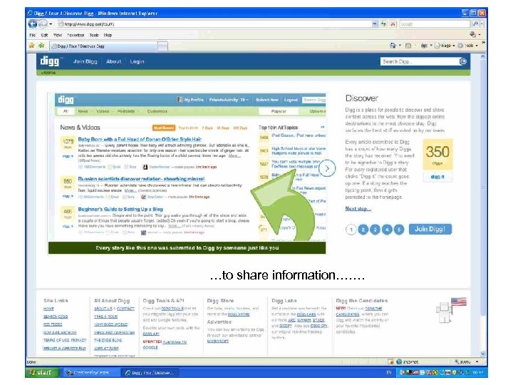 …to share information……. 