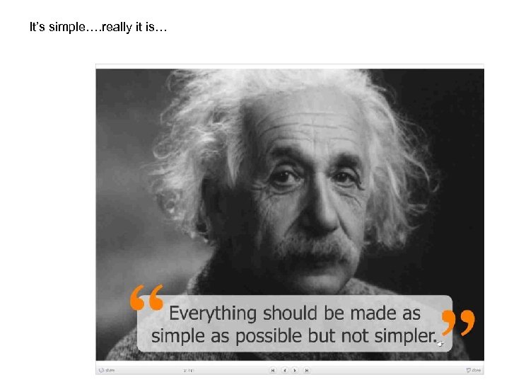 It’s simple…. really it is… 