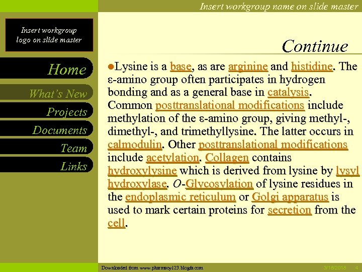 Insert workgroup name on slide master Insert workgroup logo on slide master Home What’s