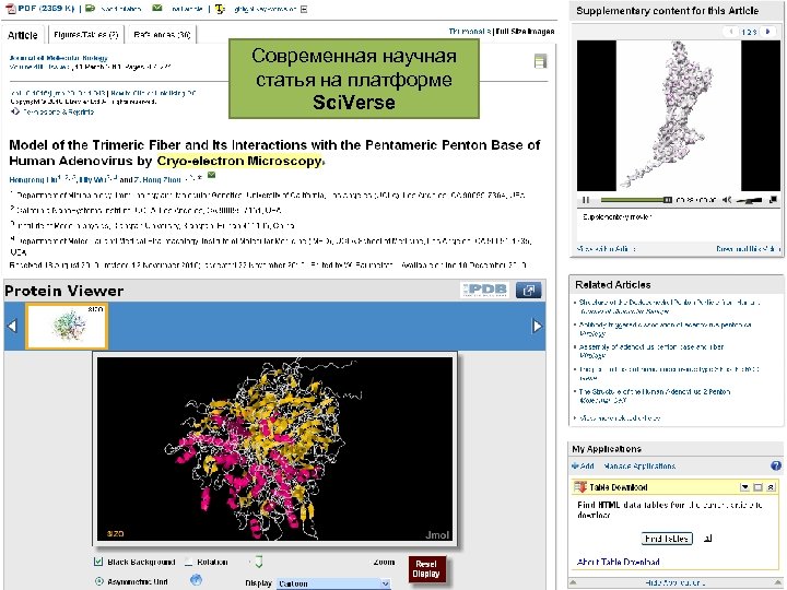 Современная научная статья на платформе Sci. Verse 