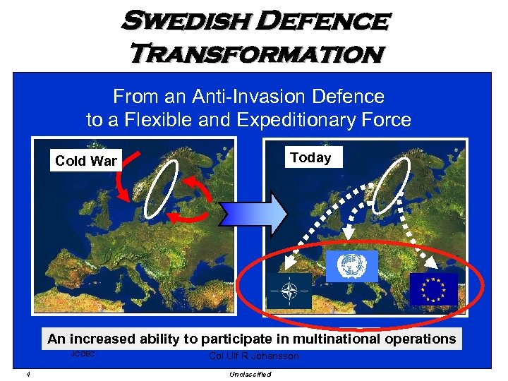 Swedish Defence Transformation From an Anti-Invasion Defence to a Flexible and Expeditionary Force Today