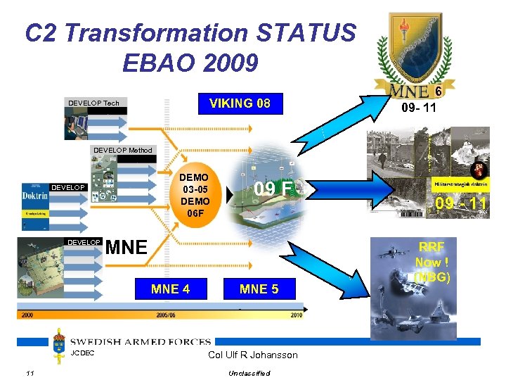 C 2 Transformation STATUS EBAO 2009 VIKING 08 DEVELOP Tech 6 09 - 11