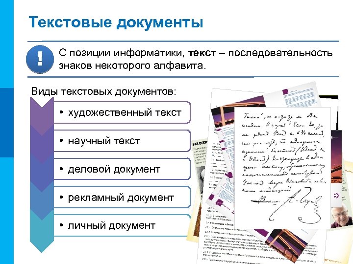 Текстовые документы и технологии их создания презентация