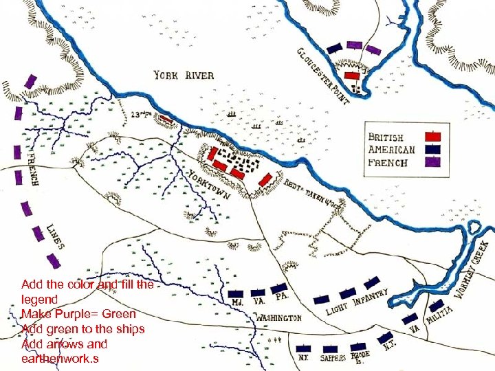 Add the color and fill the legend Make Purple= Green Add green to the