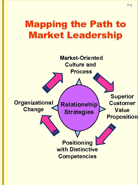 7 -5 Mapping the Path to Market Leadership Market-Oriented Culture and Process Organizational Change