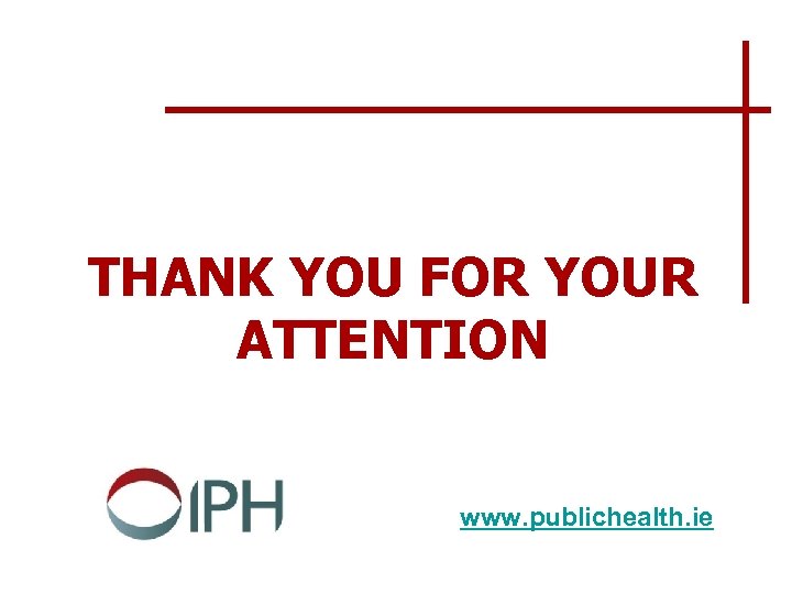 THANK YOU FOR YOUR ATTENTION www. publichealth. ie 