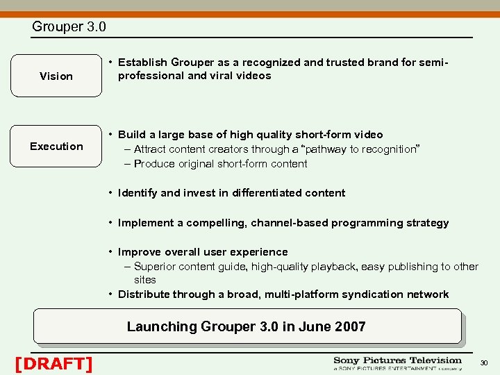 Grouper 3. 0 Vision Execution • Establish Grouper as a recognized and trusted brand