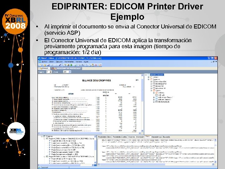 EDIPRINTER: EDICOM Printer Driver Ejemplo • • Al imprimir el documento se envía al