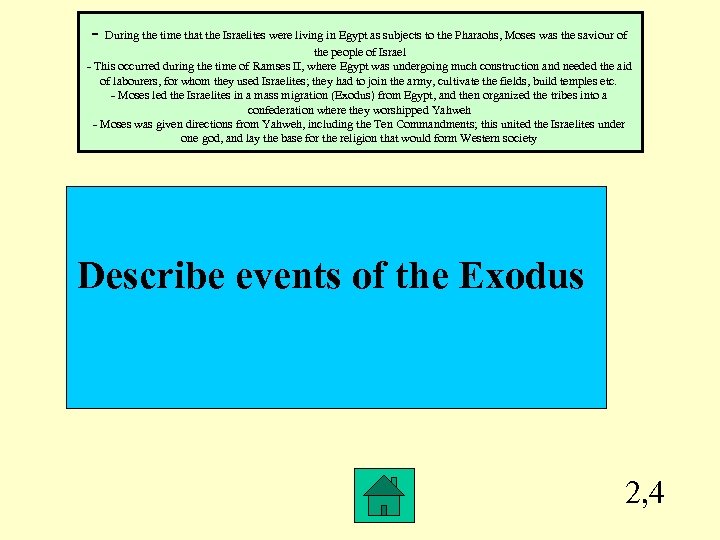 - During the time that the Israelites were living in Egypt as subjects to