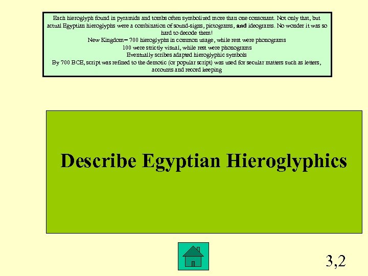 Each hieroglyph found in pyramids and tombs often symbolized more than one consonant. Not