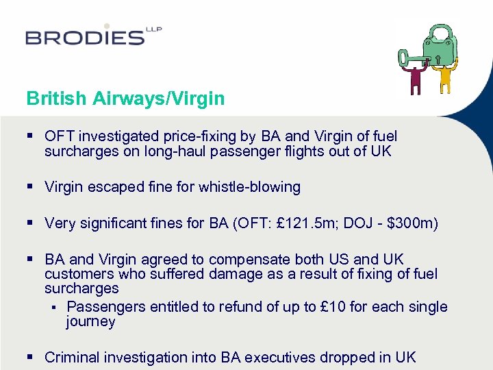 British Airways/Virgin § OFT investigated price-fixing by BA and Virgin of fuel surcharges on
