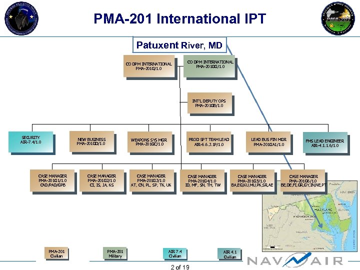 PMA-201 International IPT Patuxent River, MD CO DPM INTERNATIONAL PMA-201 G/1. 0 CO DPM
