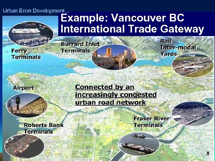 Urban Econ Development… Example: Vancouver BC International Trade Gateway 8 