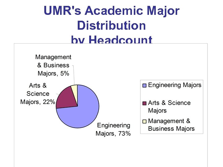 UMR's Academic Major Distribution by Headcount 