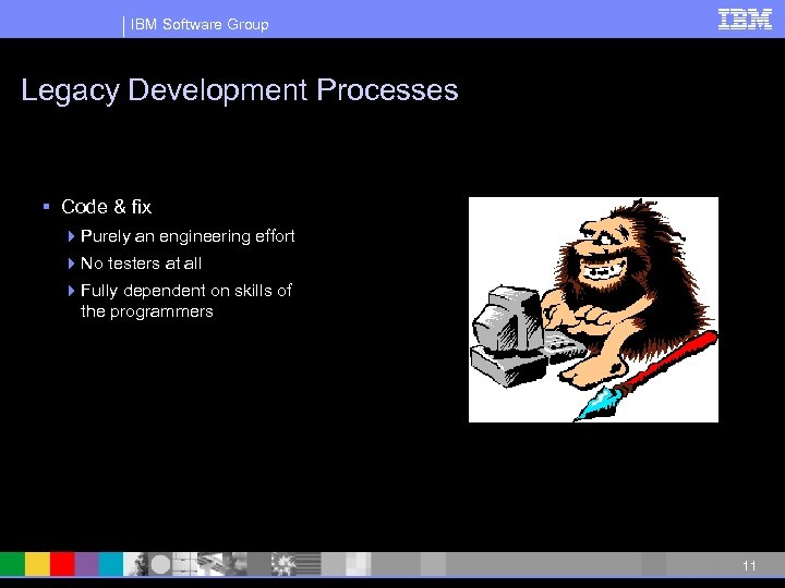 IBM Software Group Legacy Development Processes § Code & fix 4 Purely an engineering