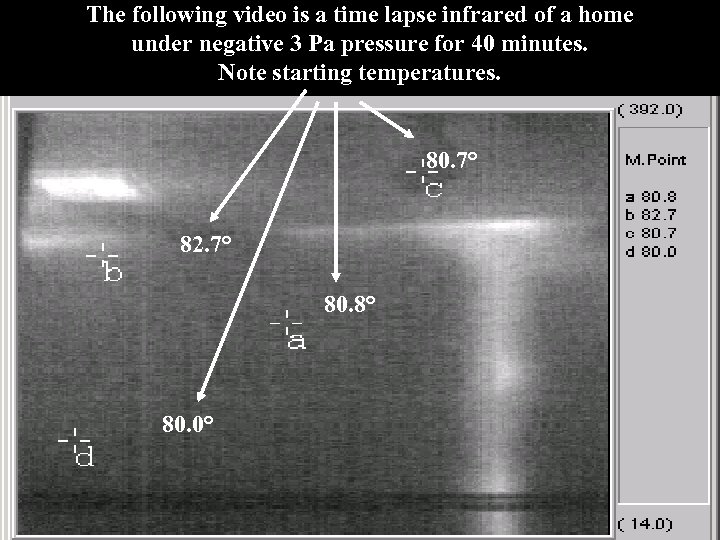 The following video is a time lapse infrared of a home under negative 3
