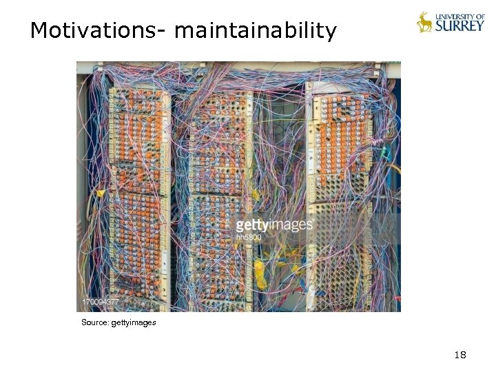 Motivations- maintainability Source: gettyimages 18 