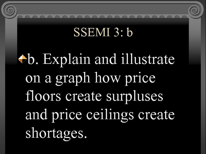 SSEMI 3: b b. Explain and illustrate on a graph how price floors create