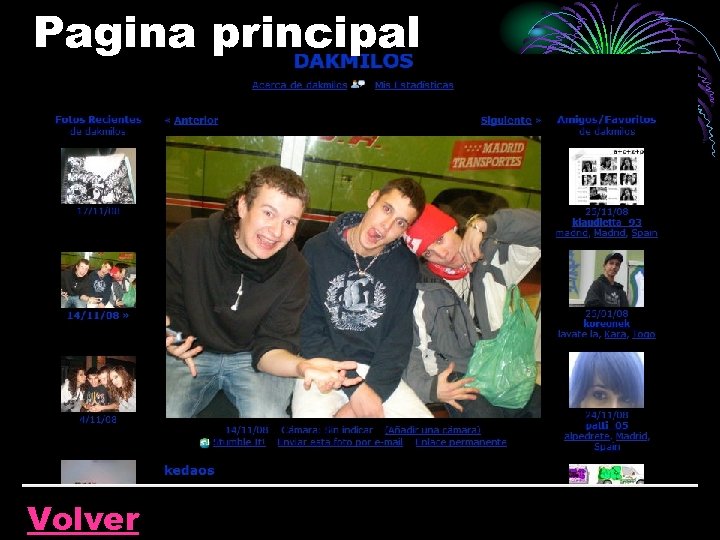 Pagina principal Volver 