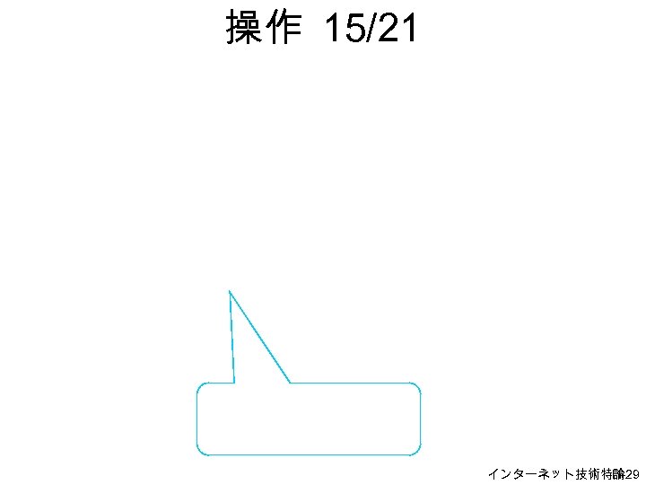 操作 15/21 インターネット技術特論 H-29 