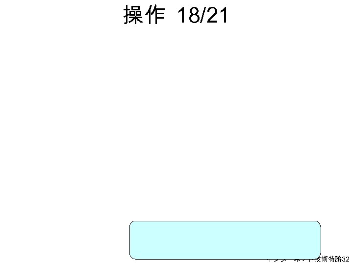 操作 18/21 インターネット技術特論 H-32 