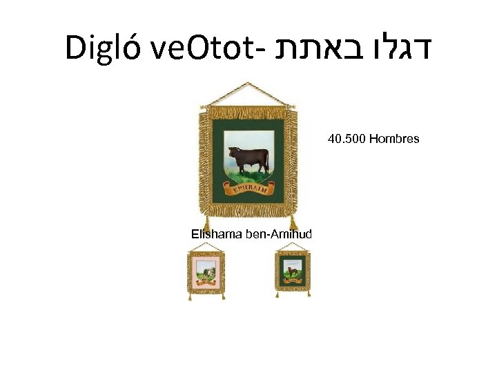 Digló ve. Otot- דגלו באתת 40. 500 Hombres Elishama ben-Amihud 