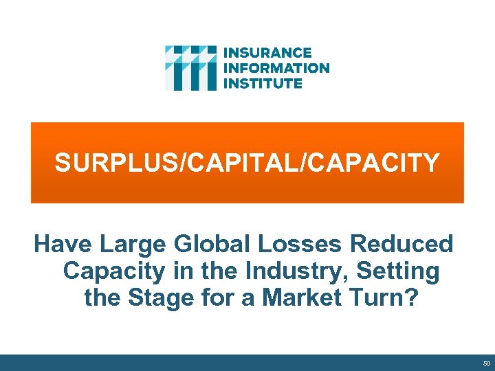 SURPLUS/CAPITAL/CAPACITY Have Large Global Losses Reduced Capacity in the Industry, Setting the Stage for