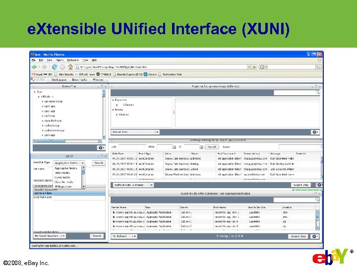 e. Xtensible UNified Interface (XUNI) ® © 2008, e. Bay Inc. 